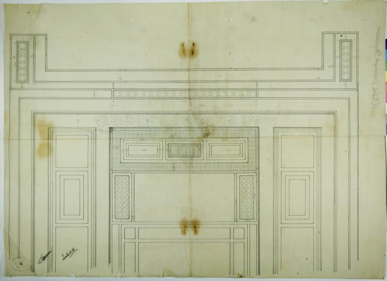 disegno architettonico, Pavimento del presbiterio della basilica di San Vitale di Ravenna di Azzaroni, Alessandro (XX)