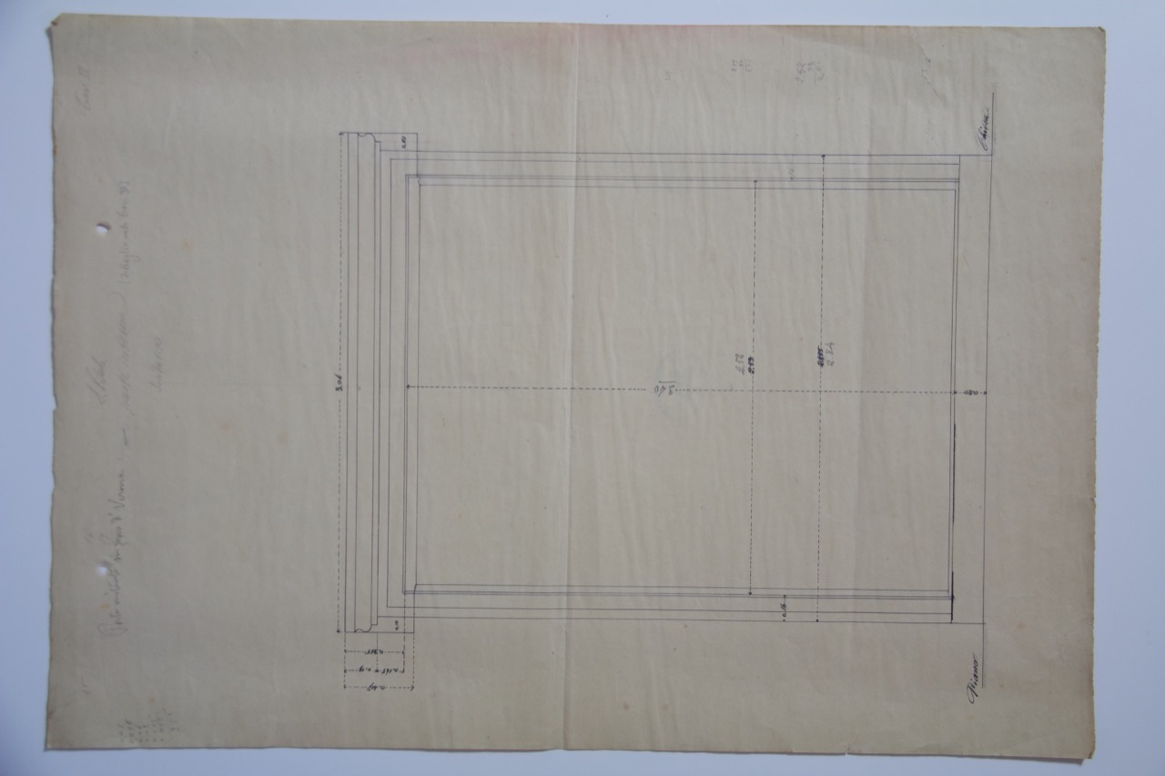 disegno architettonico, Cornice della porta interna della basilica di San Vitale di Ravenna di Anonimo italiano (XIX-XX)