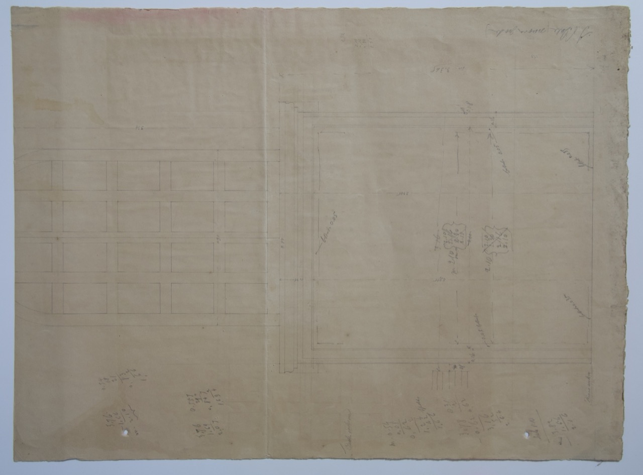 disegno architettonico, Decorazione marmorea della porta e finestra sovrastante della basilica di San Vitale di Ravenna di Anonimo italiano (XIX-XX)