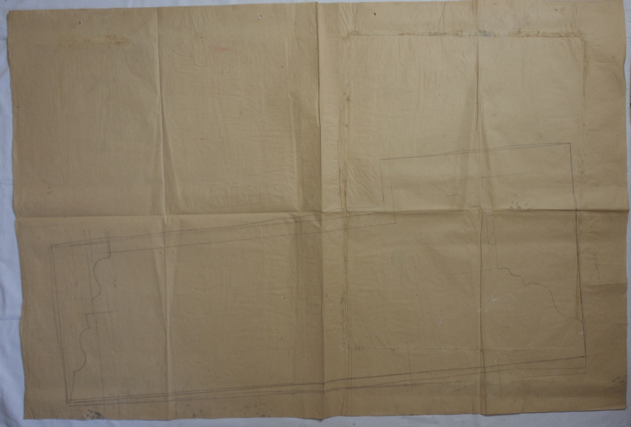 disegno architettonico, Rilievo quotato delle cornici interne ed esterne della basilica di San Vitale di Ravenna di Anonimo italiano (XIX-XX)