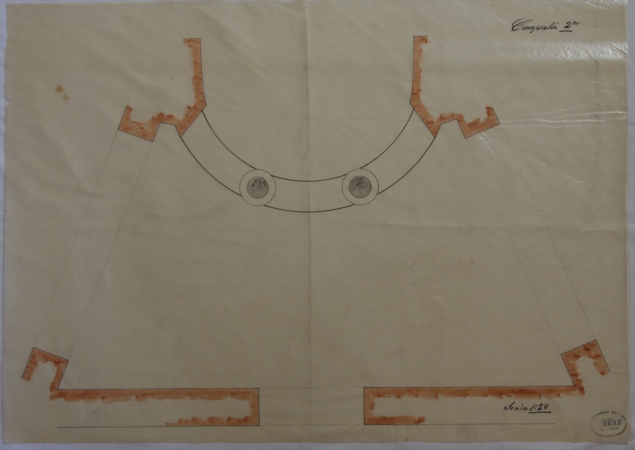 disegno architettonico, Seconda campata della basilica di San Vitale di Ravenna di Anonimo italiano (XIX-XX)