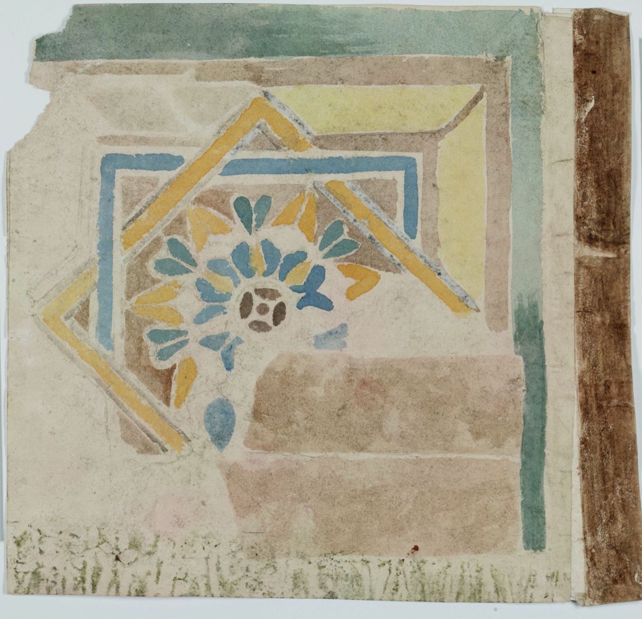 disegno architettonico, Tarsia marmorea della fascia decorativa del coro della basilica di San Vitale di Ravenna di Anonimo italiano (XX)