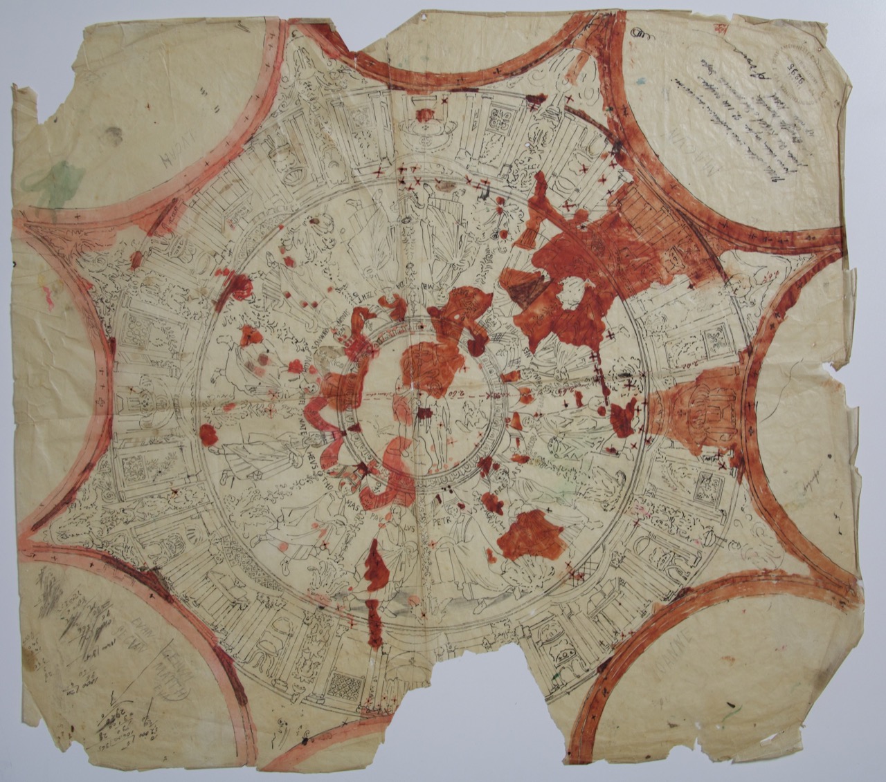 disegno architettonico, Decorazione musiva della cupola del Battistero Neoniano di Ravenna di Azzaroni, Alessandro (XIX-XX)