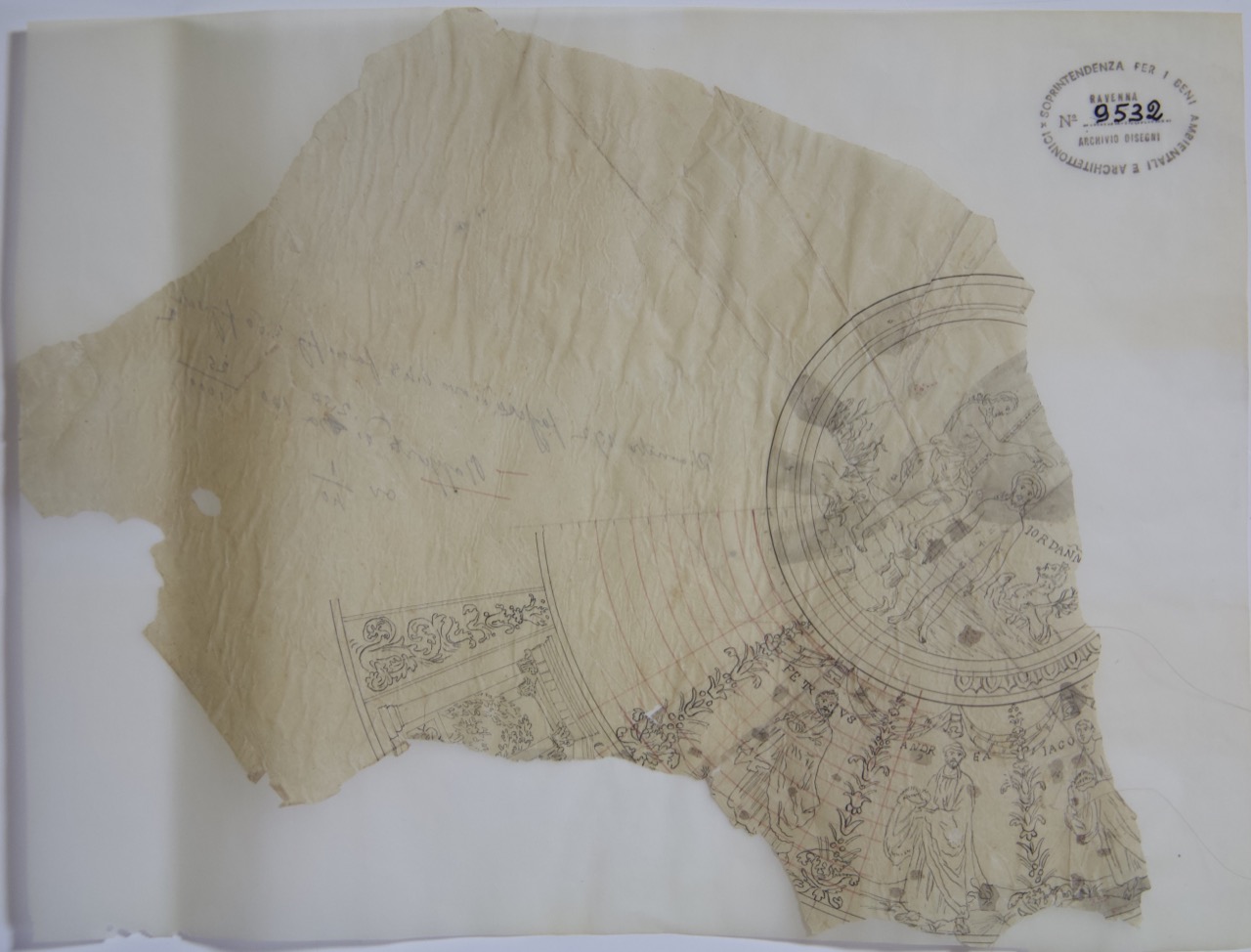 disegno architettonico, Decorazione musiva della cupola del Battistero Neoniano di Ravenna di Anonimo italiano (XIX-XX)