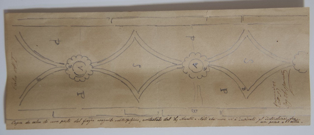 disegno architettonico, Frammenti del Battistero Neoniano di Ravenna di Ranuzzi, Alessandro (XIX)