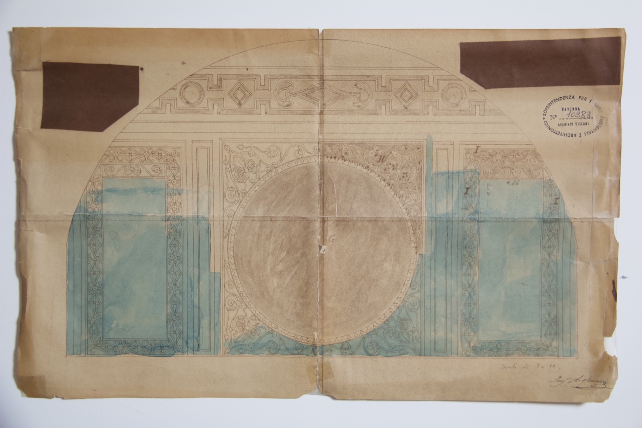 disegno architettonico, Tarsia marmorea del Battistero Neoniano di Ravenna di Ranuzzi, Alessandro (XIX-XX)