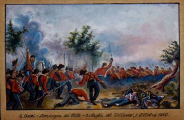 Combattimento del Volturno, I mille durante il combattimento del Volturno (dipinto, serie) di Quinto Cenni (attribuito) (seconda metà XIX)