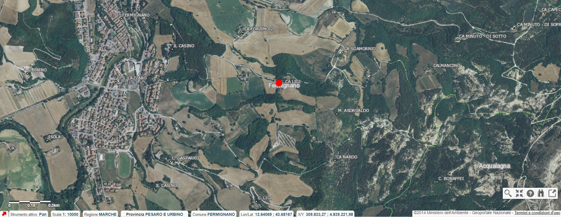 luogo con ritrovamento sporadico, manufatti litici - Fermignano (PU)  (PERIODIZZAZIONI/ PREISTORIA)