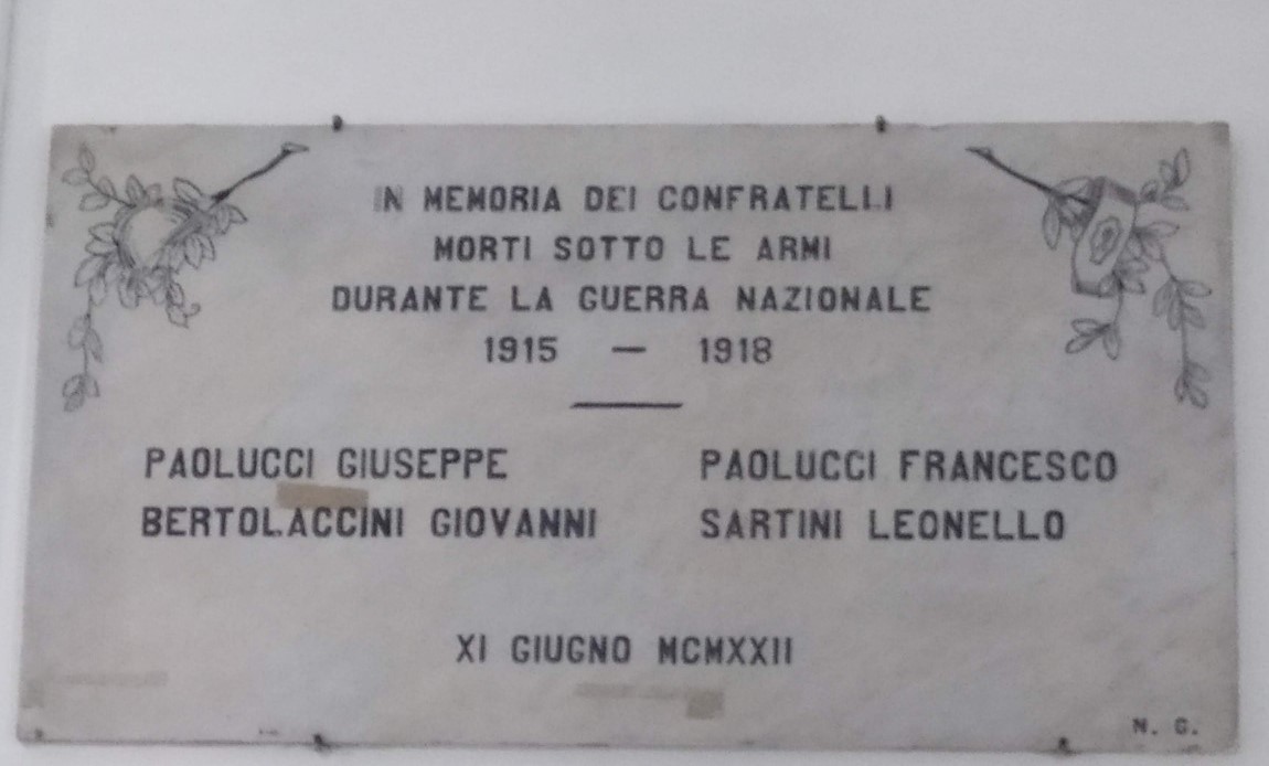 lapide commemorativa ai caduti, Lapide commemorativa ai caduti della prima guerra mondiale di Borgo a Mozzano (XX, XX)