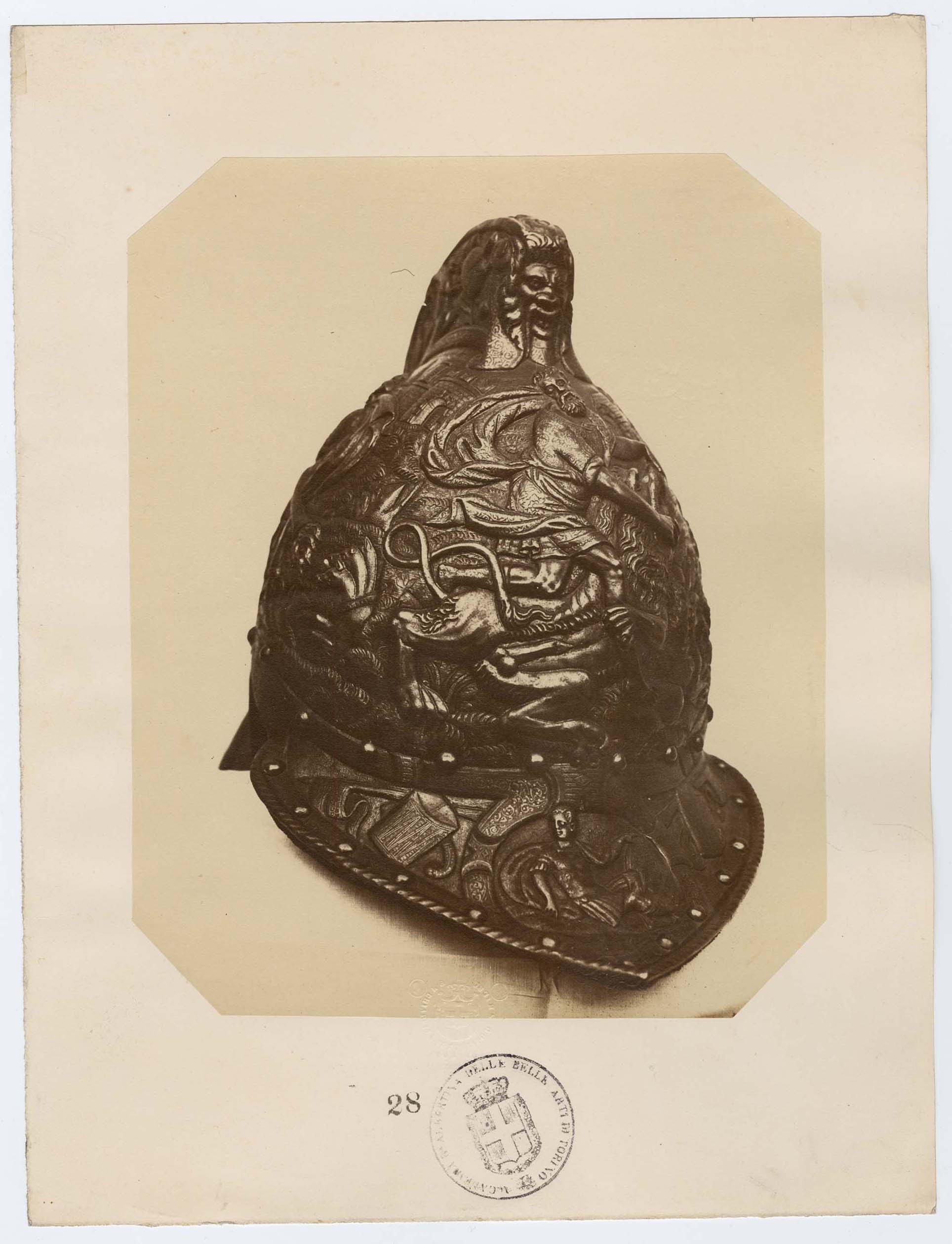 Torino - Armeria Reale - Armi difensive - Armature (parti) - Elmi - E35? (positivo) di Chiapella, Francesco Maria (terzo quarto XIX)