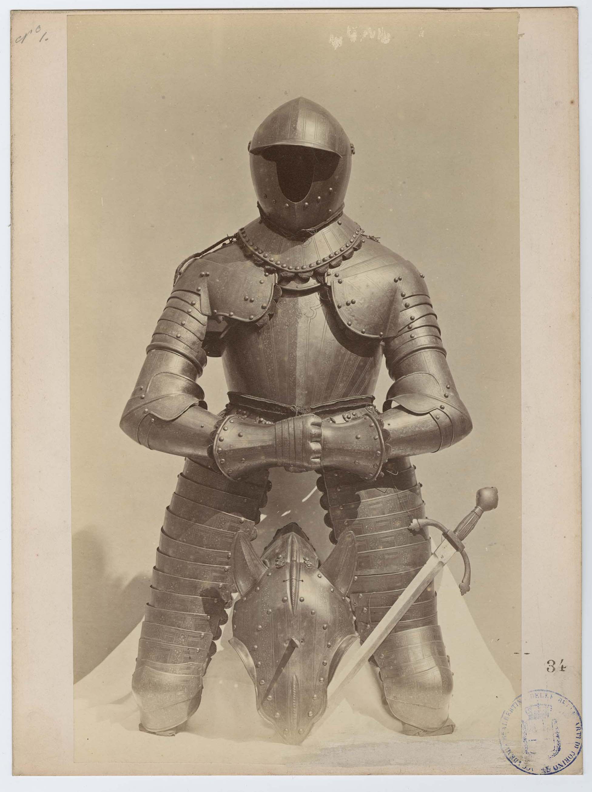 Torino - ubicazione ignota - Armi difensive - Armature equestri (positivo) di Anonimo (terzo quarto XIX)