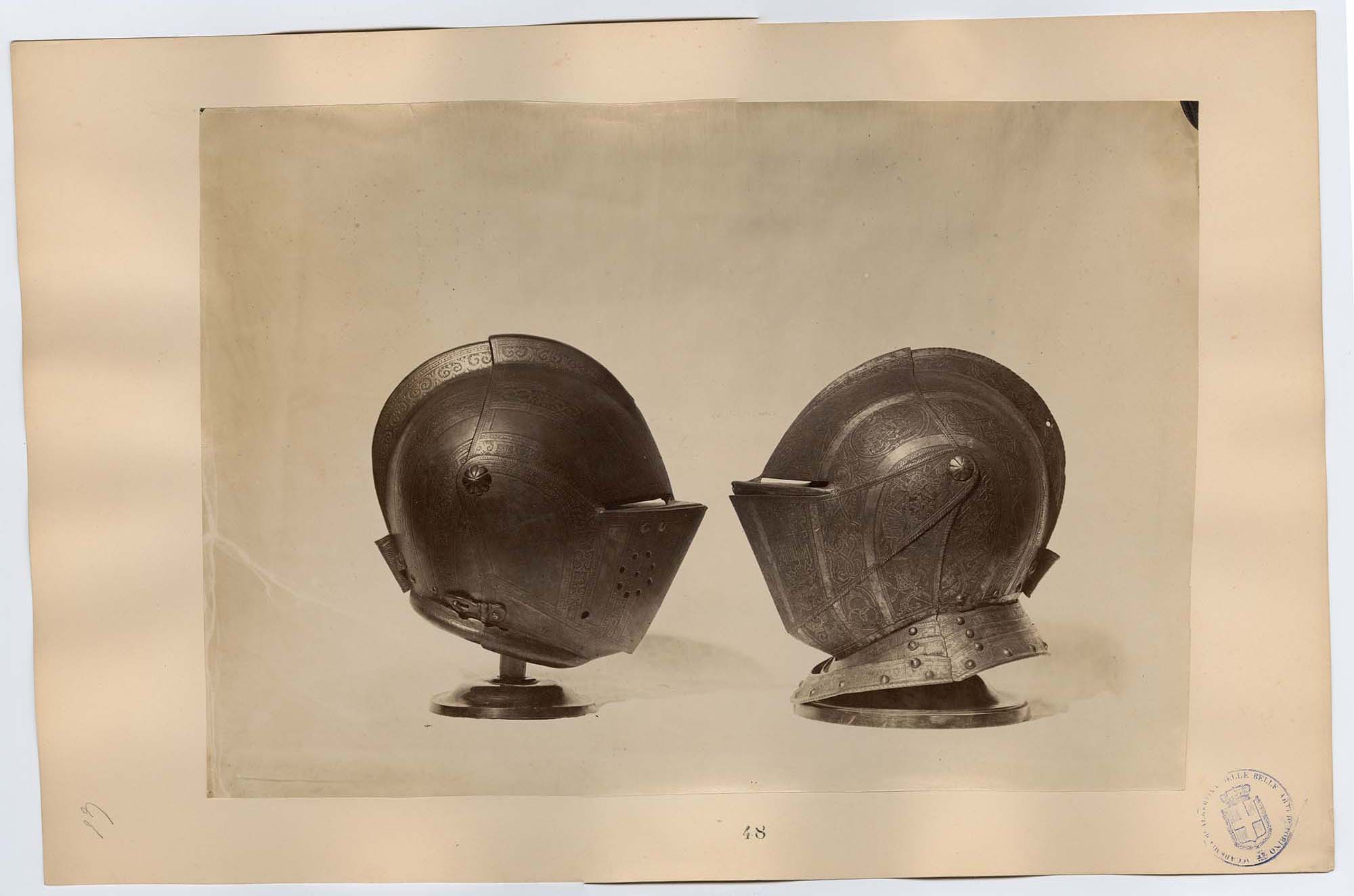 Torino - ubicazione ignota - Armi difensive - Armature (parti) - Elmi (positivo) di Anonimo (terzo quarto XIX)