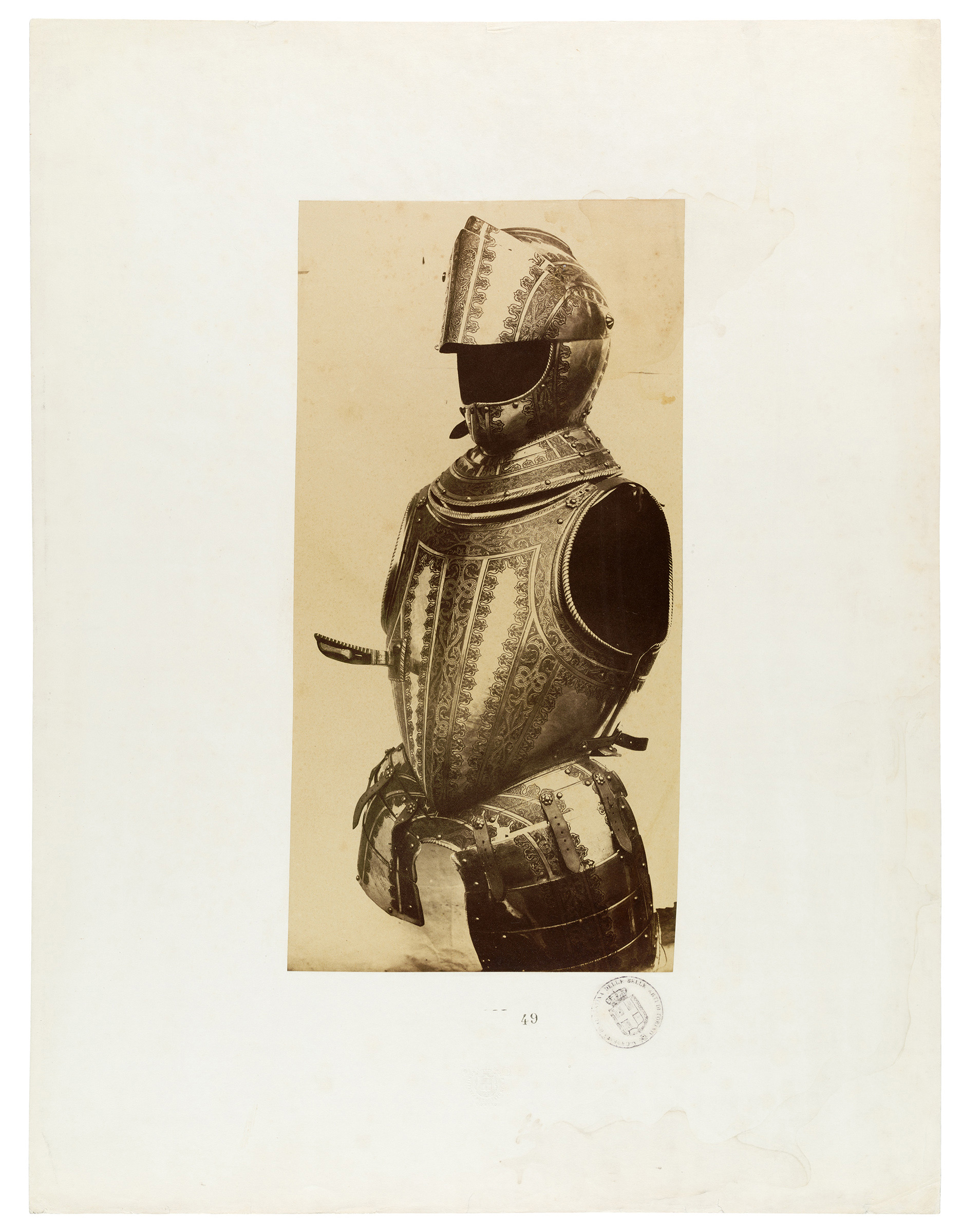 Torino - Armeria Reale - Armi difensive - Armature (parti) - Corazze - Elmi - C15 (positivo) di Chiapella, Francesco Maria (terzo quarto XIX)