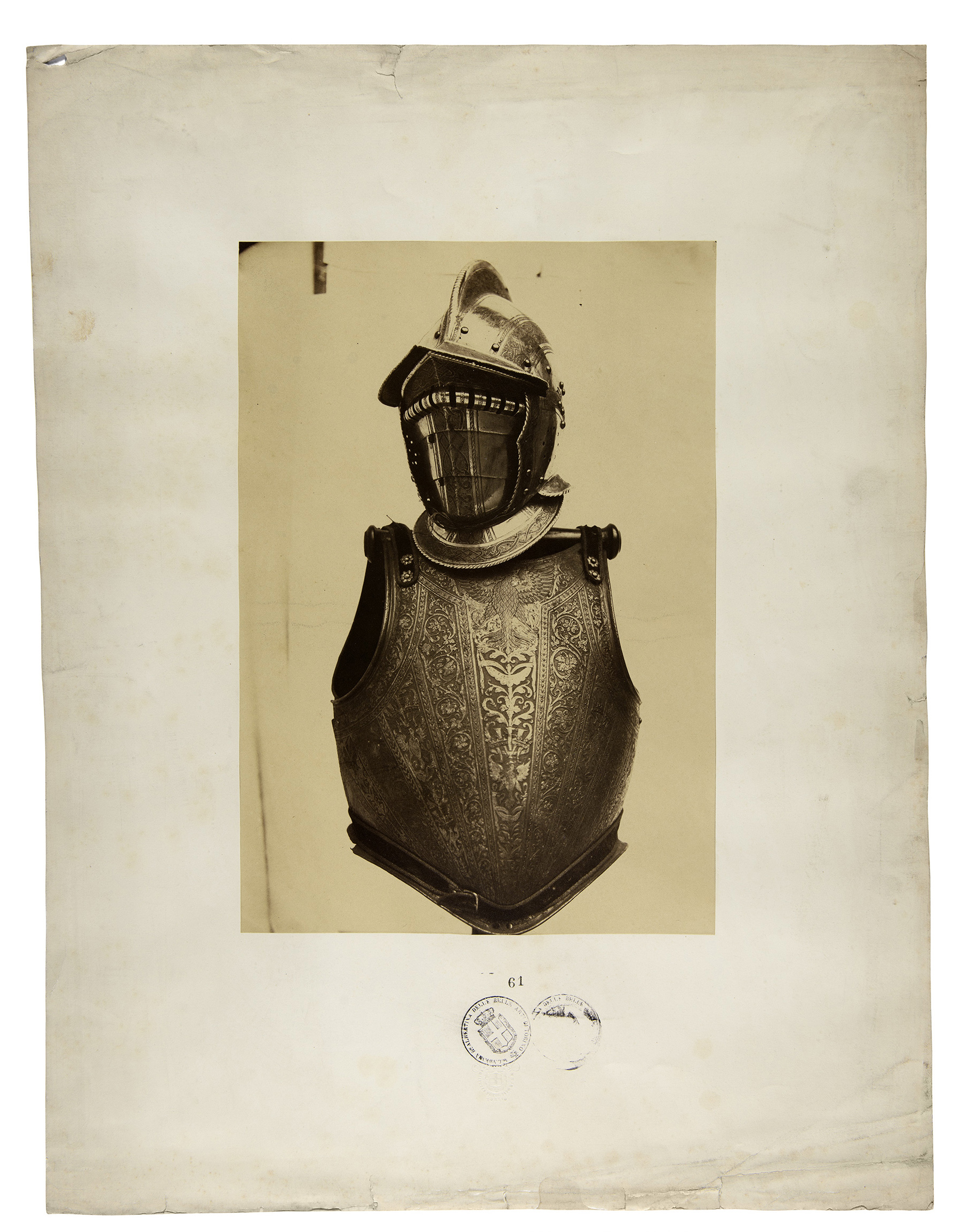 Torino - Armeria Reale - Armi difensive - Armature (parti) - Corazze - Elmi - B4 - C23 (positivo) di Chiapella, Francesco Maria (terzo quarto XIX)