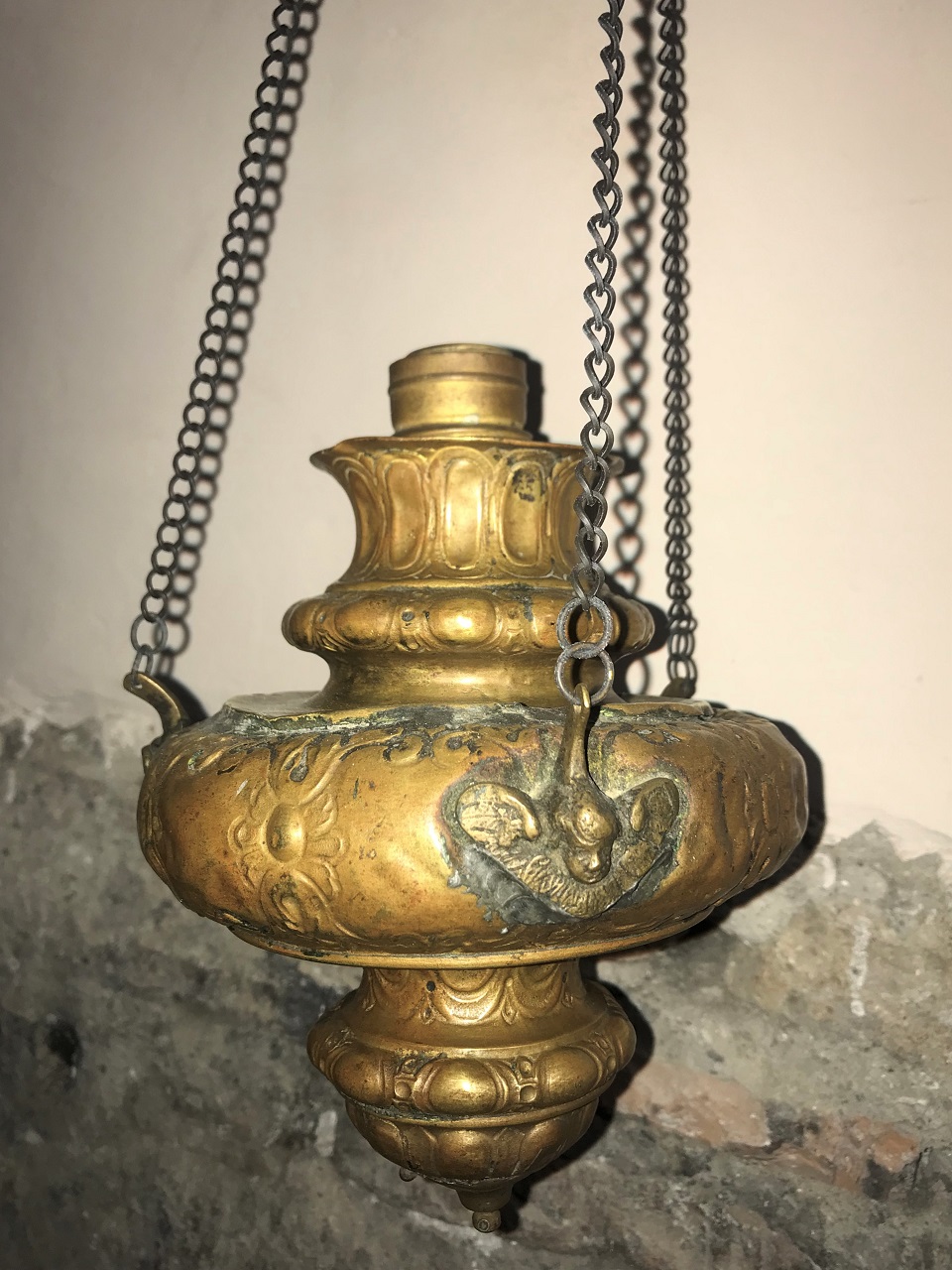 Cherubini (lampada pensile - a vaso, opera isolata) - bottega Italia centrale (secc. XVIII)