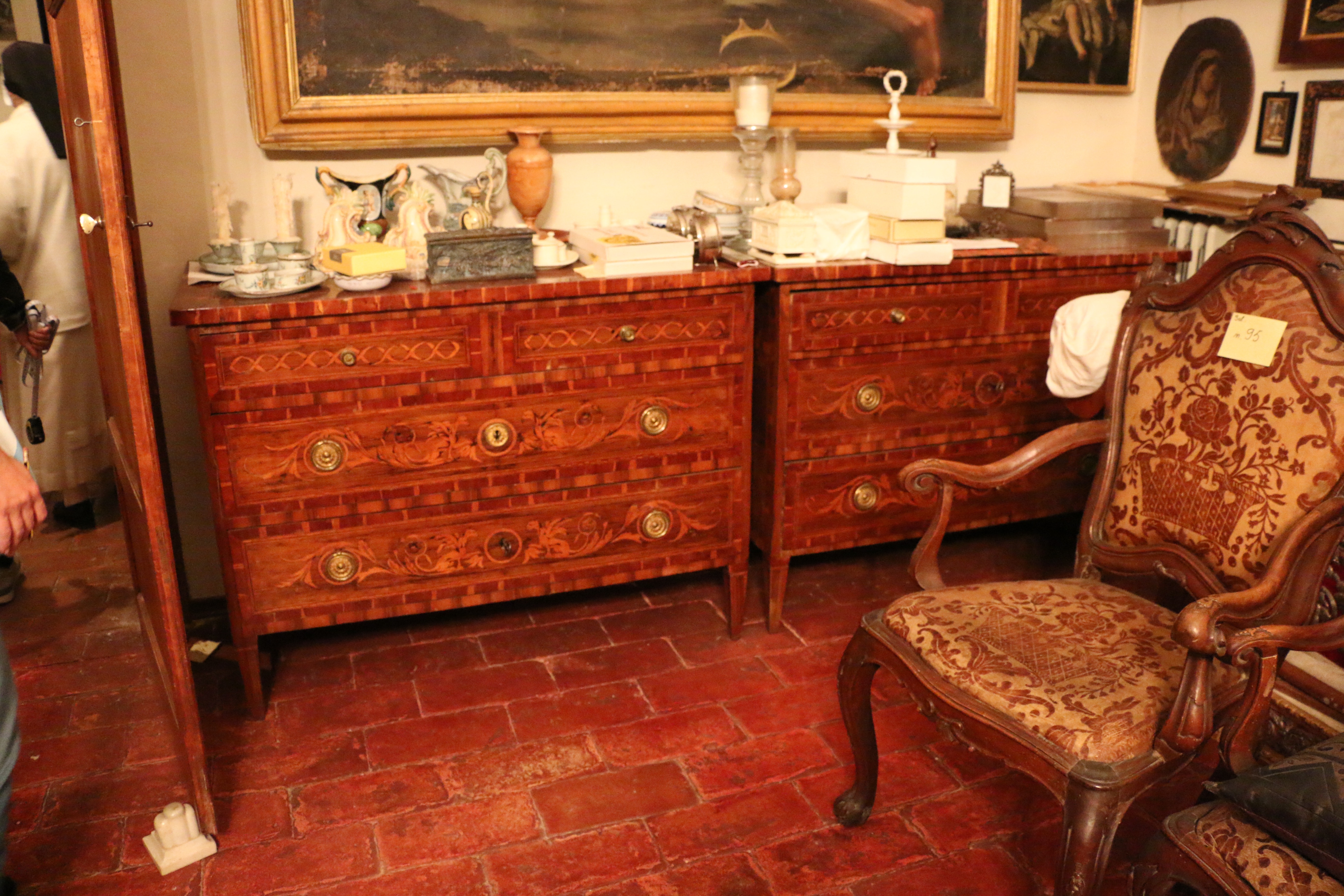 cassettone, coppia - bottega faentina (ultimo quarto XVIII)