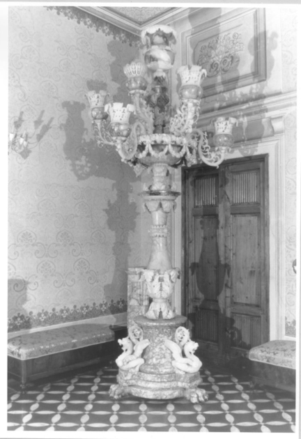 candelabro, serie - bottega volterrana (sec. XIX)