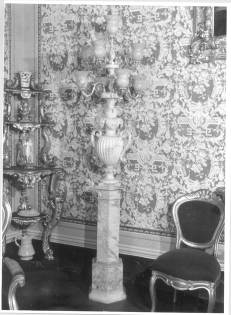 candelabro, serie - bottega volterrana (sec. XIX)