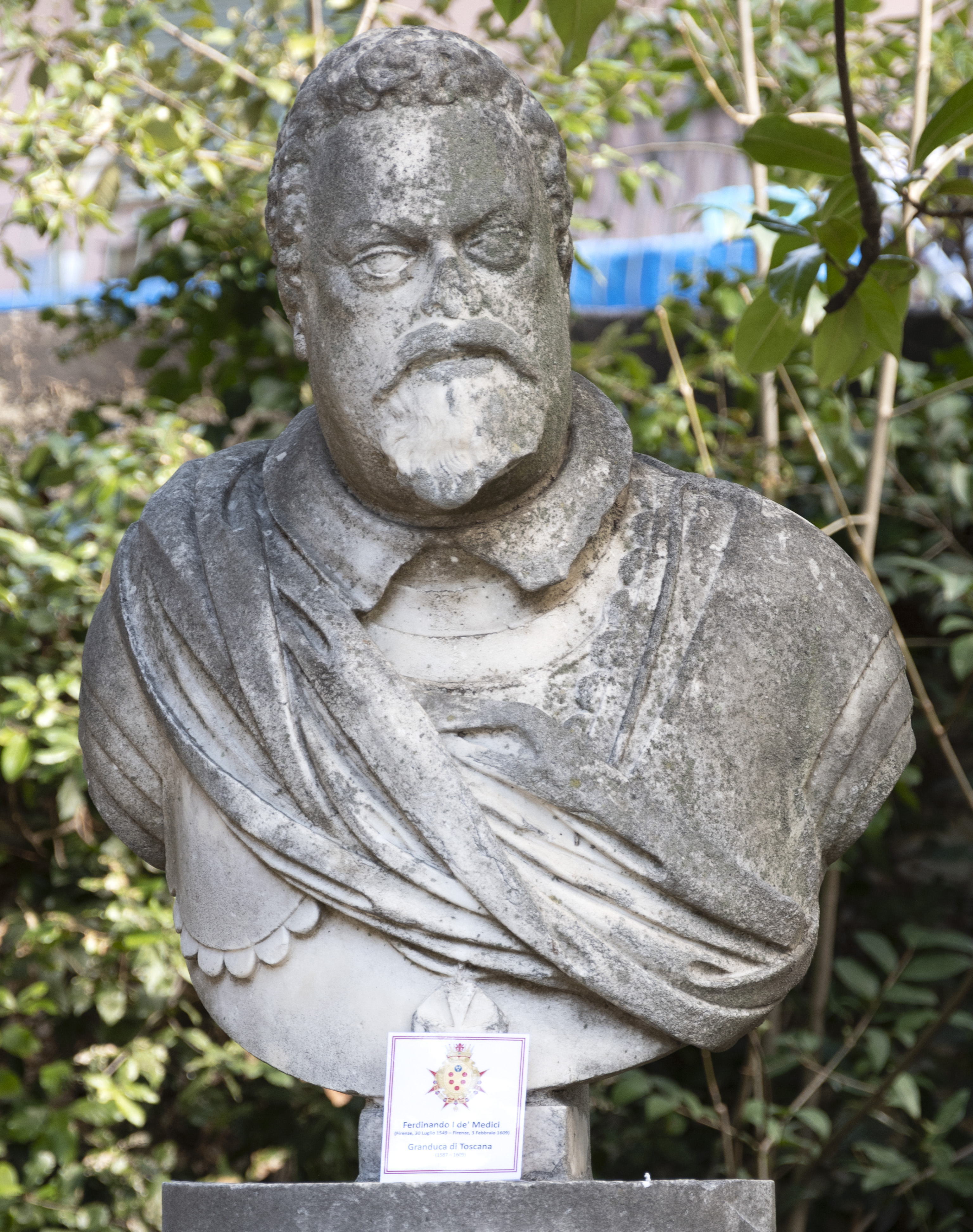 Busto ritratto del granduca Ferdinando I de' Medici (scultura, elemento d'insieme) - bottega toscana (XVII)