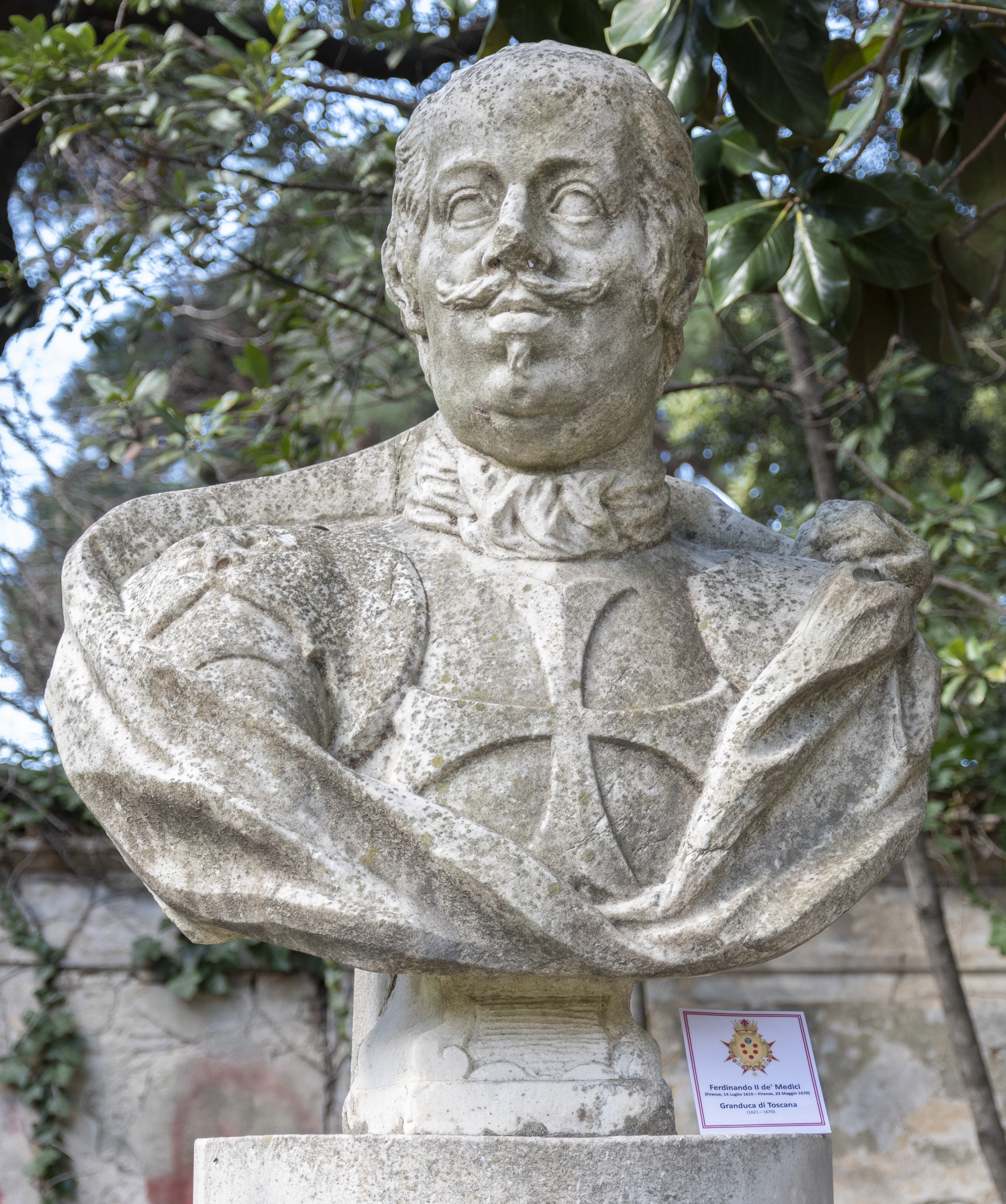 Busto ritratto del granduca Cosimo III de' Medici (scultura, elemento d'insieme) - bottega toscana (seconda metà XVII)