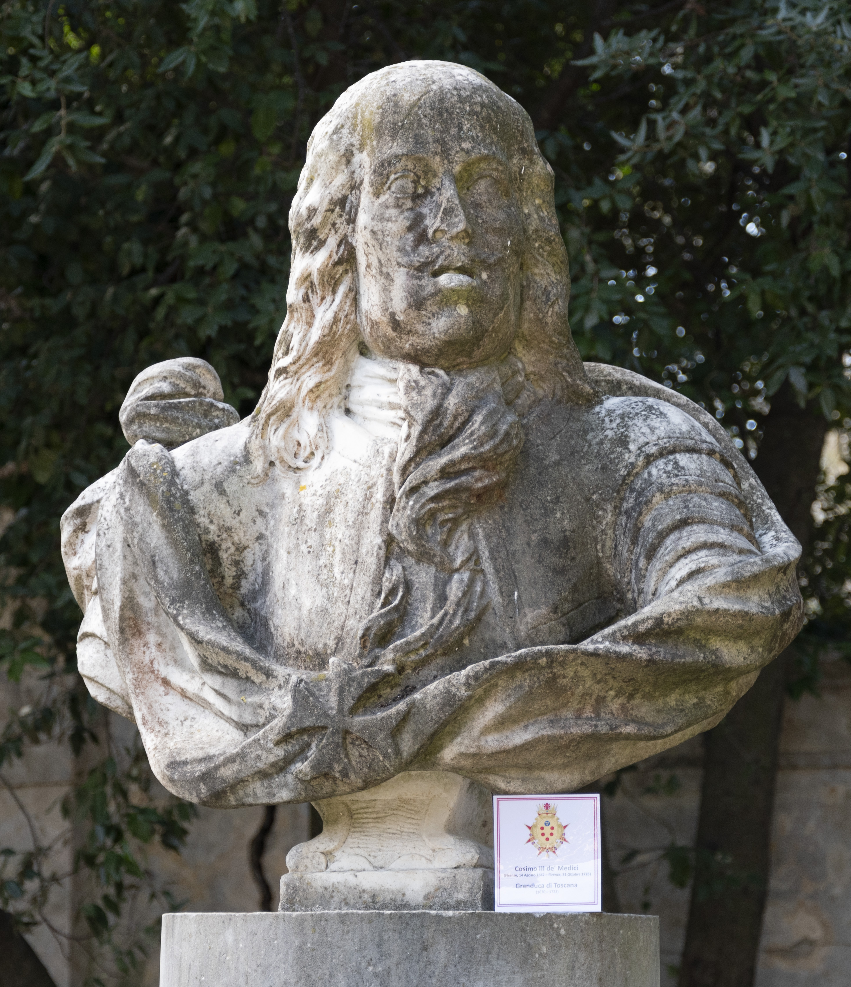 Busto ritratto del granduca Ferdinando II de' Medici (scultura, elemento d'insieme) - bottega toscana (seconda metà XVII)