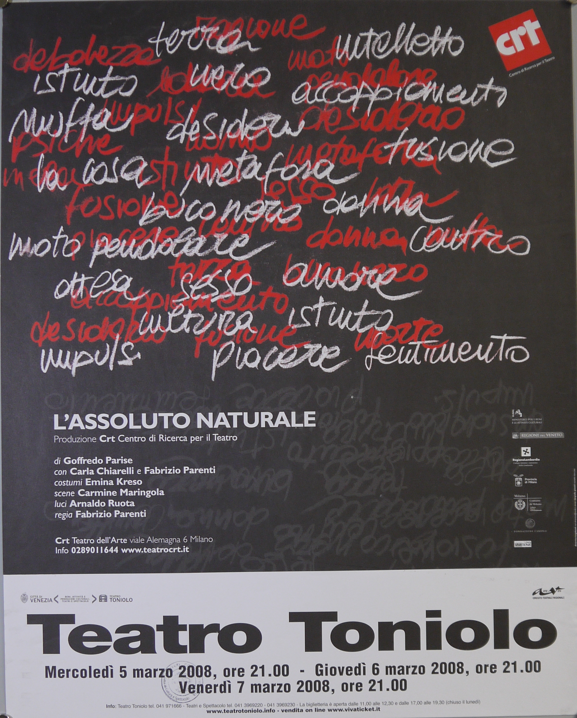 Lavagna con scritte a gessetto bianche e rosse (manifesto) - ambito milanese (inizio XXI)