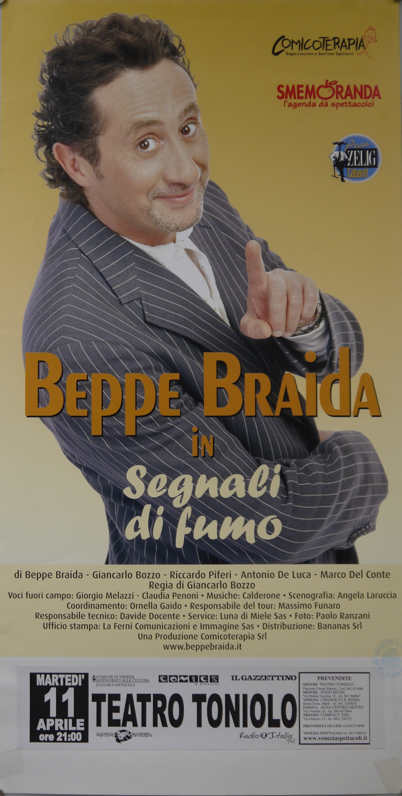 Ritratto fotografico di Beppe Braida (locandina) - ambito emiliano (inizio XXI)