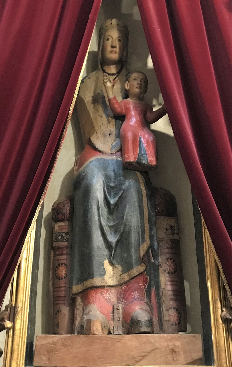 Madonna delle Grazie, Madonna in trono con Gesù Bambino (scultura, opera isolata) di Machilone (attribuito) (sec. XIII)