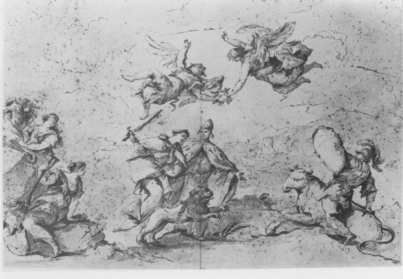 Allegoria della Lega di Cambrai, Fasti veneziani (disegno) di Giovanni Antonio Guardi (XVIII)