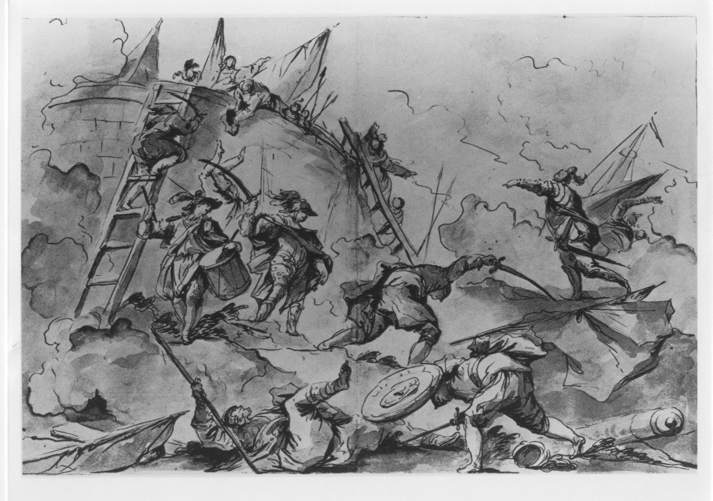 La vittoria dei veneziani sui genovesi a Caffa (1296), Fasti veneziani (disegno) di Giovanni Antonio Guardi (XVIII)