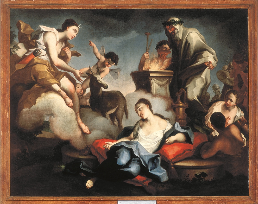 Il sacrificio di Ifigenia, scena mitologica (dipinto, opera isolata) di Balestra Antonio (bottega) (prima metà XVIII)