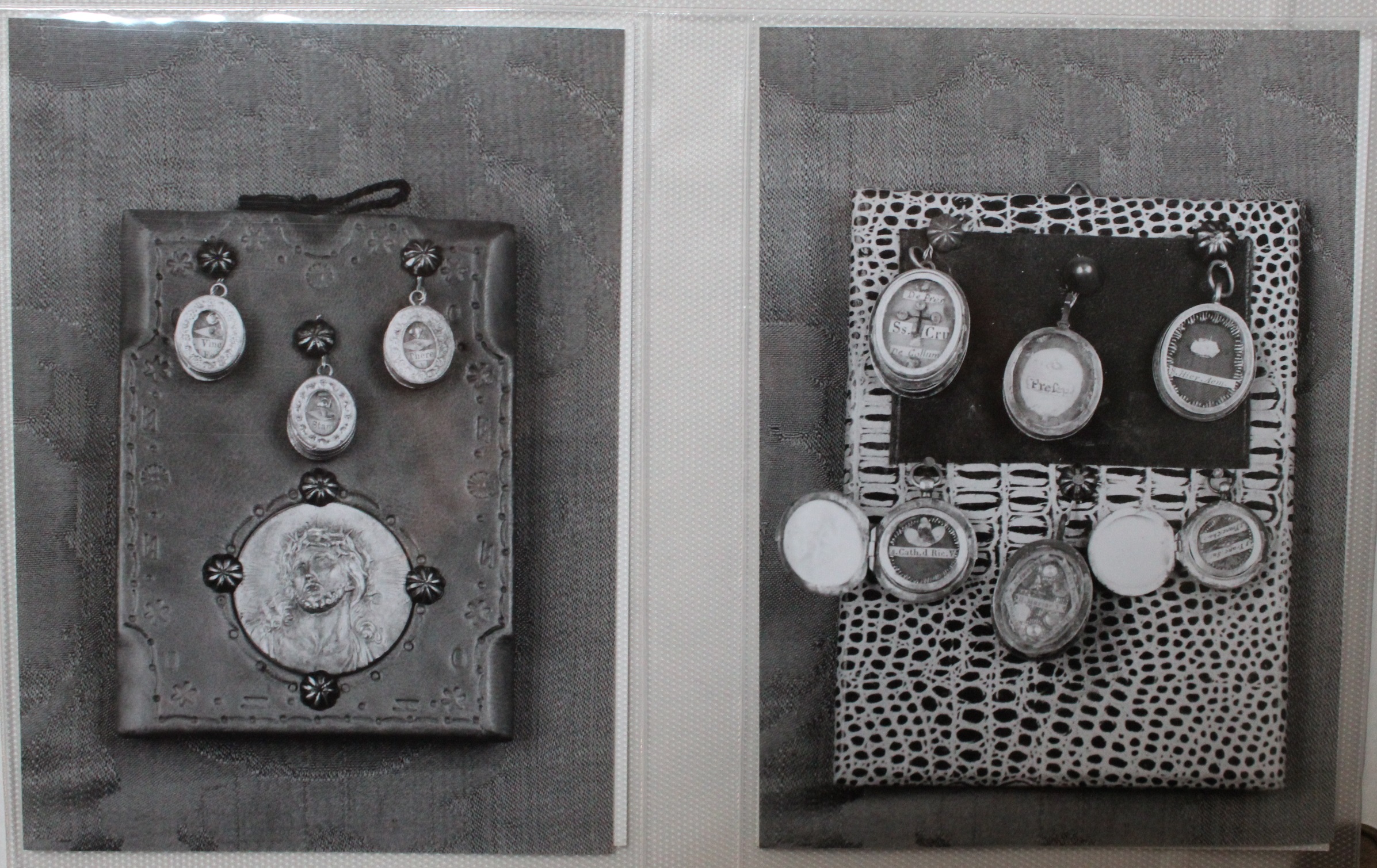 reliquiario a capsula - a medaglione, insieme - bottega romagnola (XIX-XX)