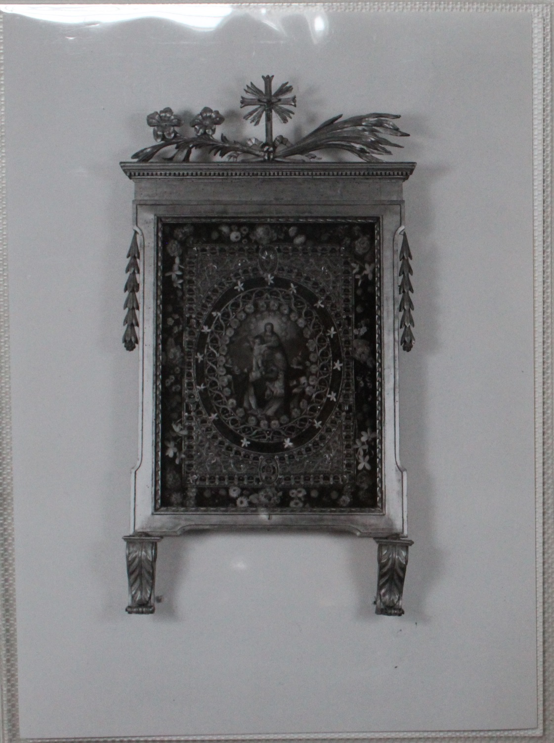 Madonna del Rosario tra quattro santi domenicani (reliquiario a teca, opera isolata) - bottega romagnola (XIX)