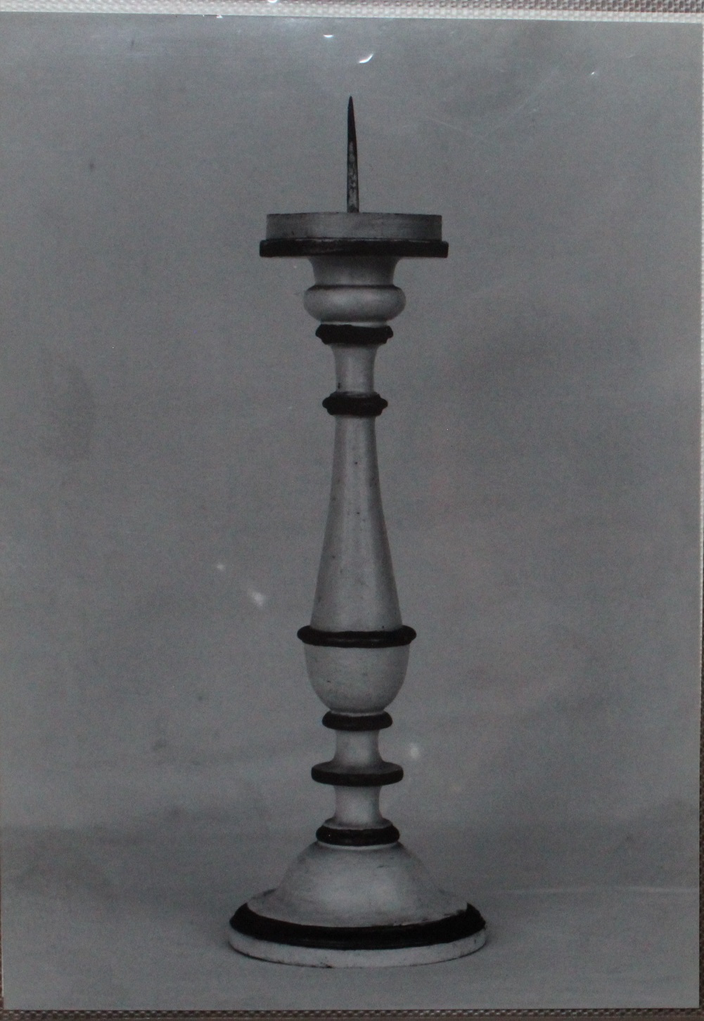 candeliere da chiesa, serie - bottega romagnola (secondo quarto XIX)