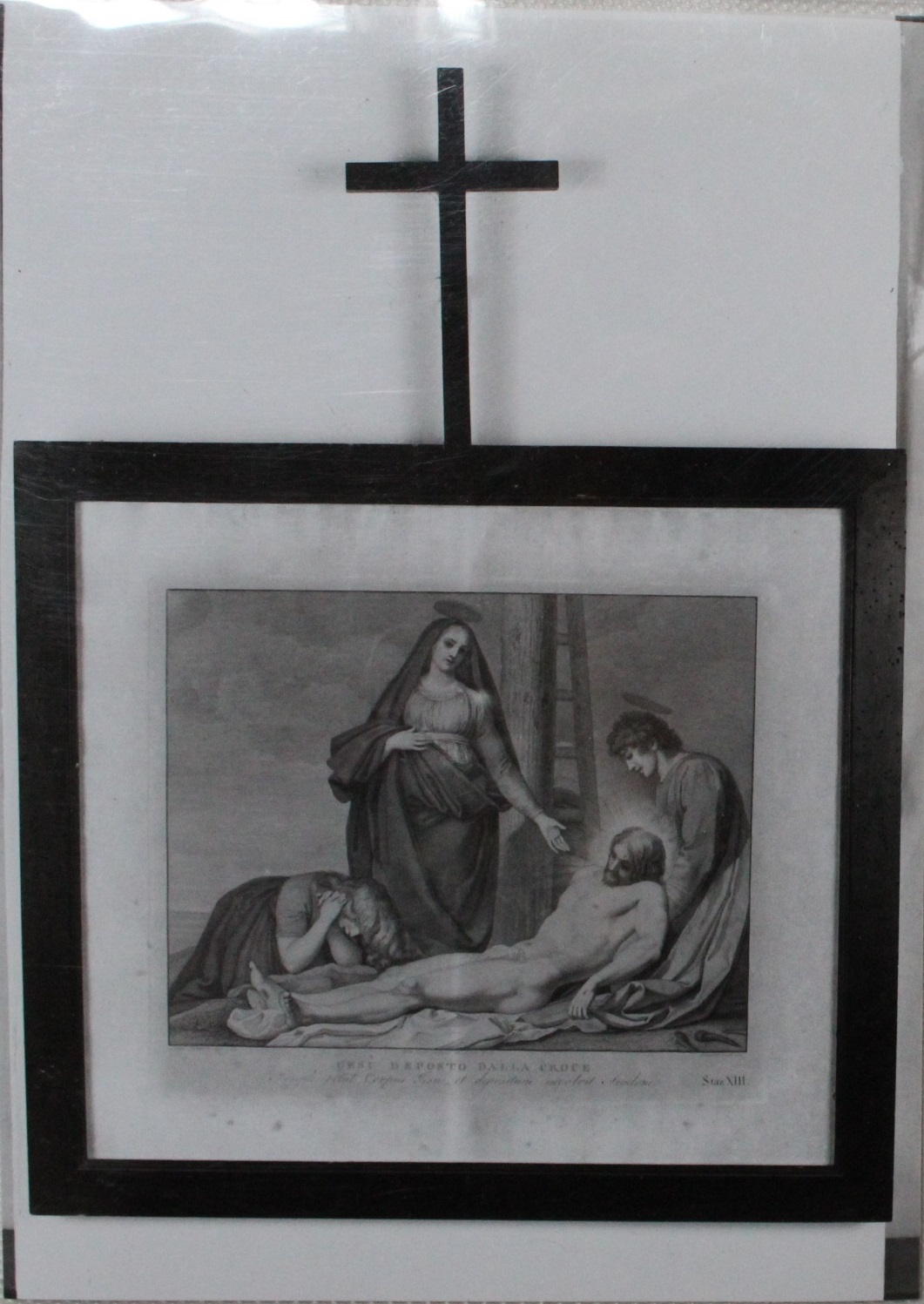 Gesù deposto dalla croce (stampa controfondata, elemento d'insieme) di Sabatelli Luigi, Eredi Benedetto (fine XVIII)