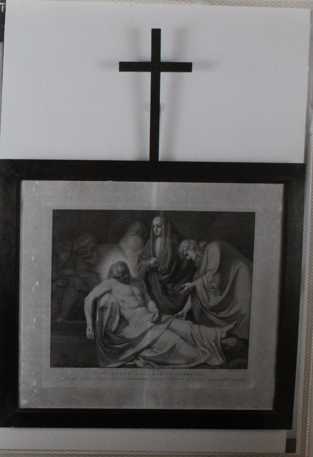 Gesù deposto nel sepolcro (stampa controfondata, elemento d'insieme) di Sabatelli Luigi, Eredi Benedetto (fine XVIII)