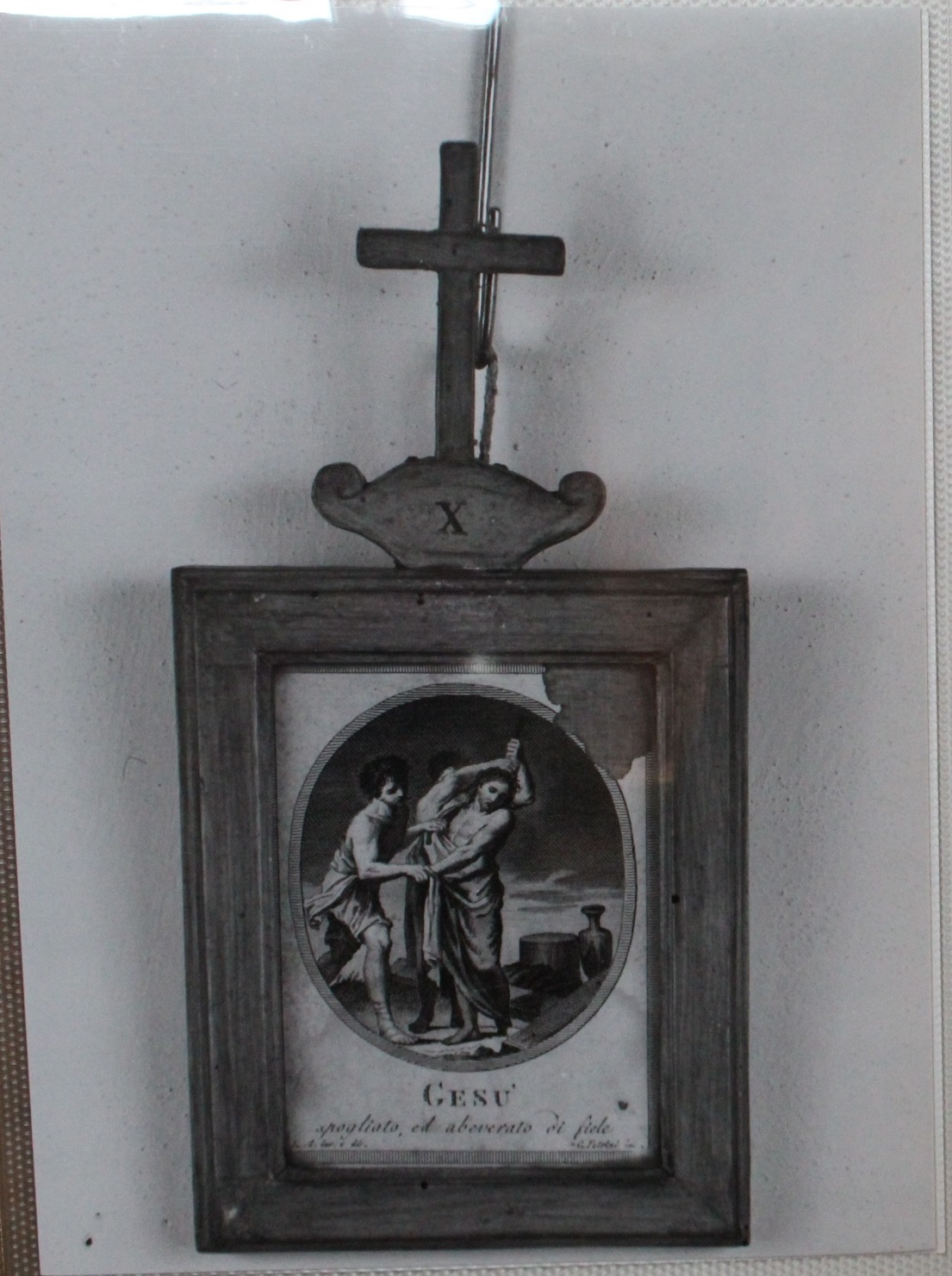 Gesù spogliato e abbeverato di fiele (stampa, elemento d'insieme) di Agricola Luigi, Petrini Giovanni (fine/ inizio XVIII-XIX)