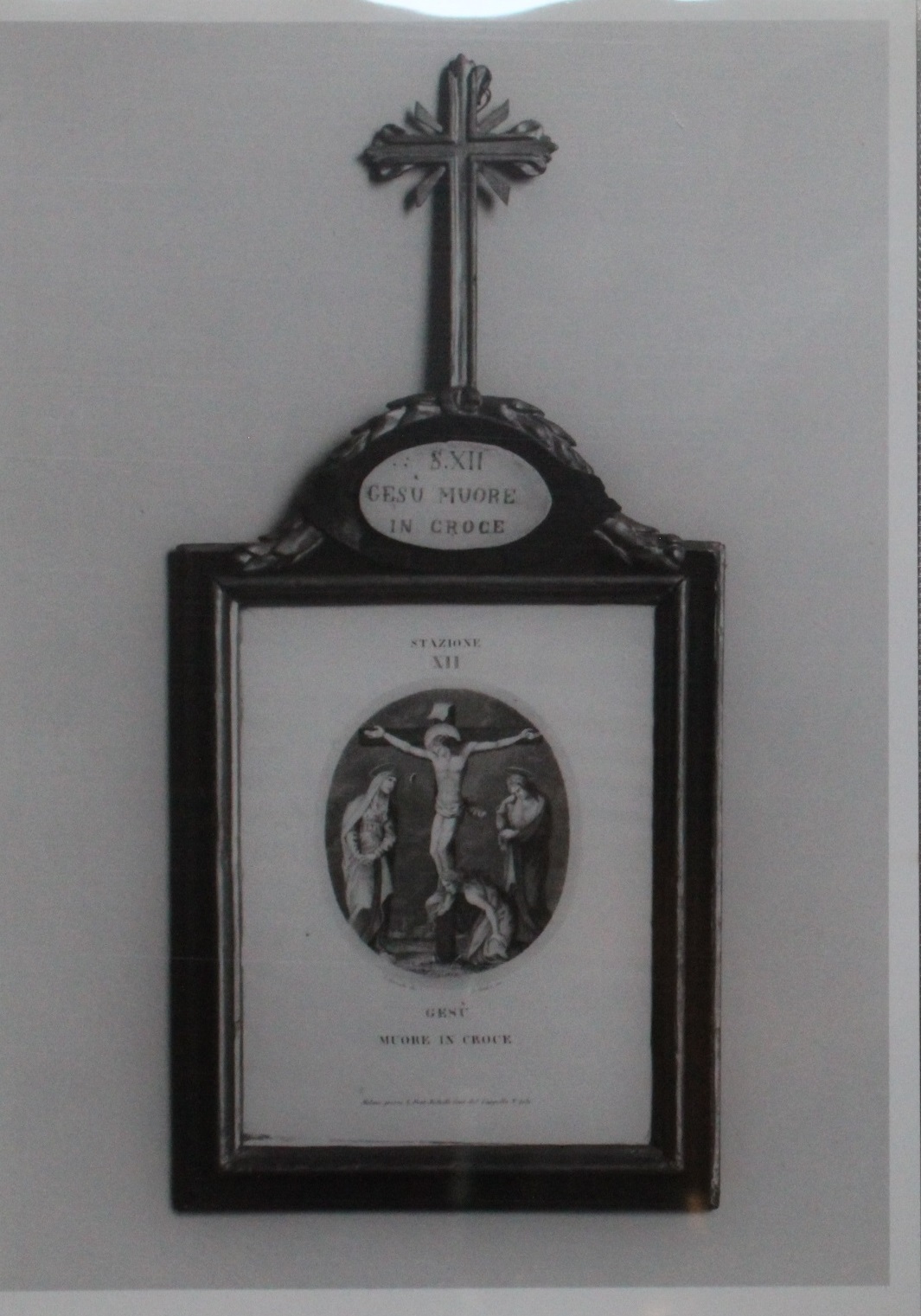 Gesù innalzato e morto in croce (stampa, elemento d'insieme) di Agricola Luigi, Rados Luigi (primo quarto XIX)