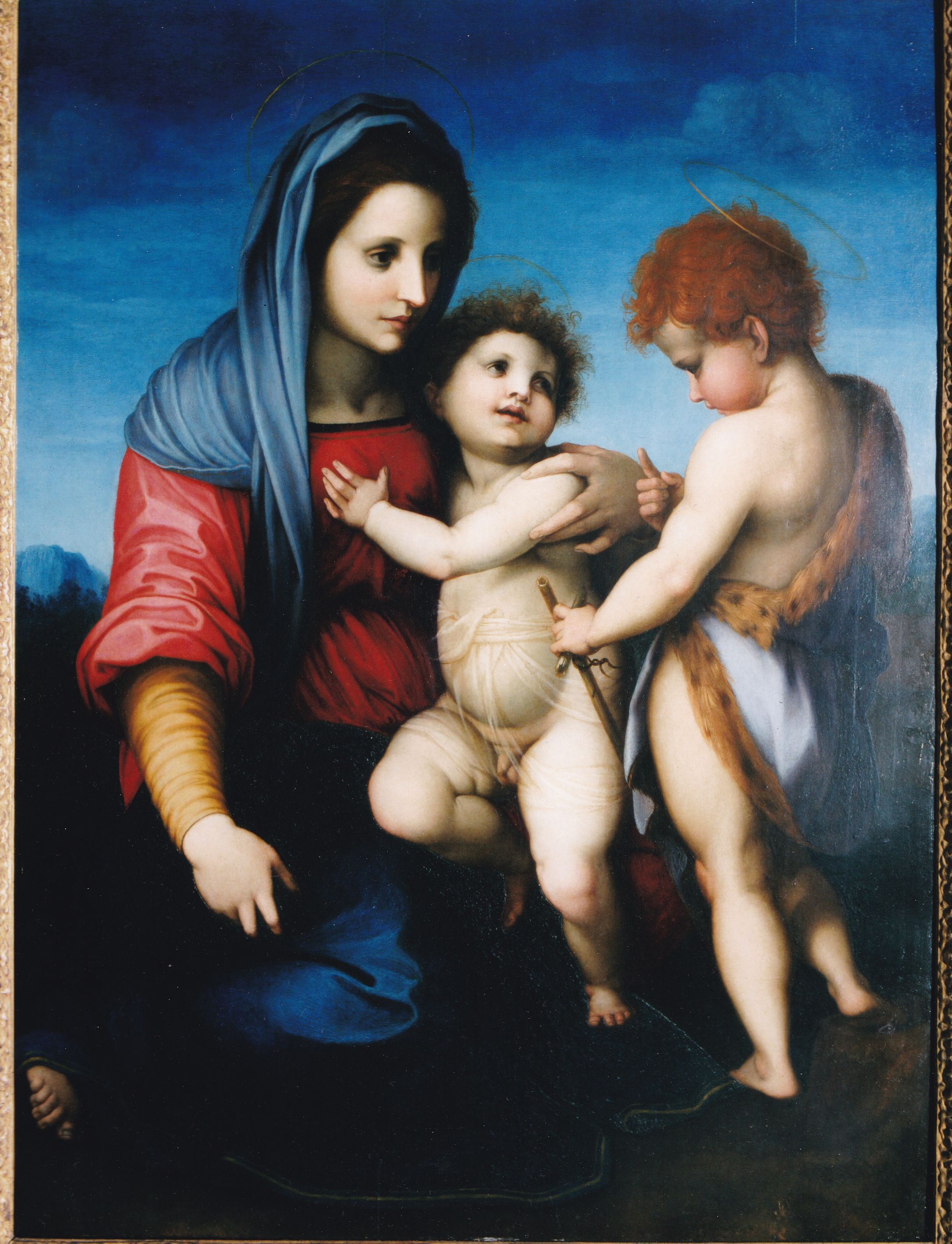 Madonna con Bambino e San Giovannino (dipinto) di Vannucchi Andrea detto Andrea del Sarto (e aiuti) (fine/ inizio XV/XVI)