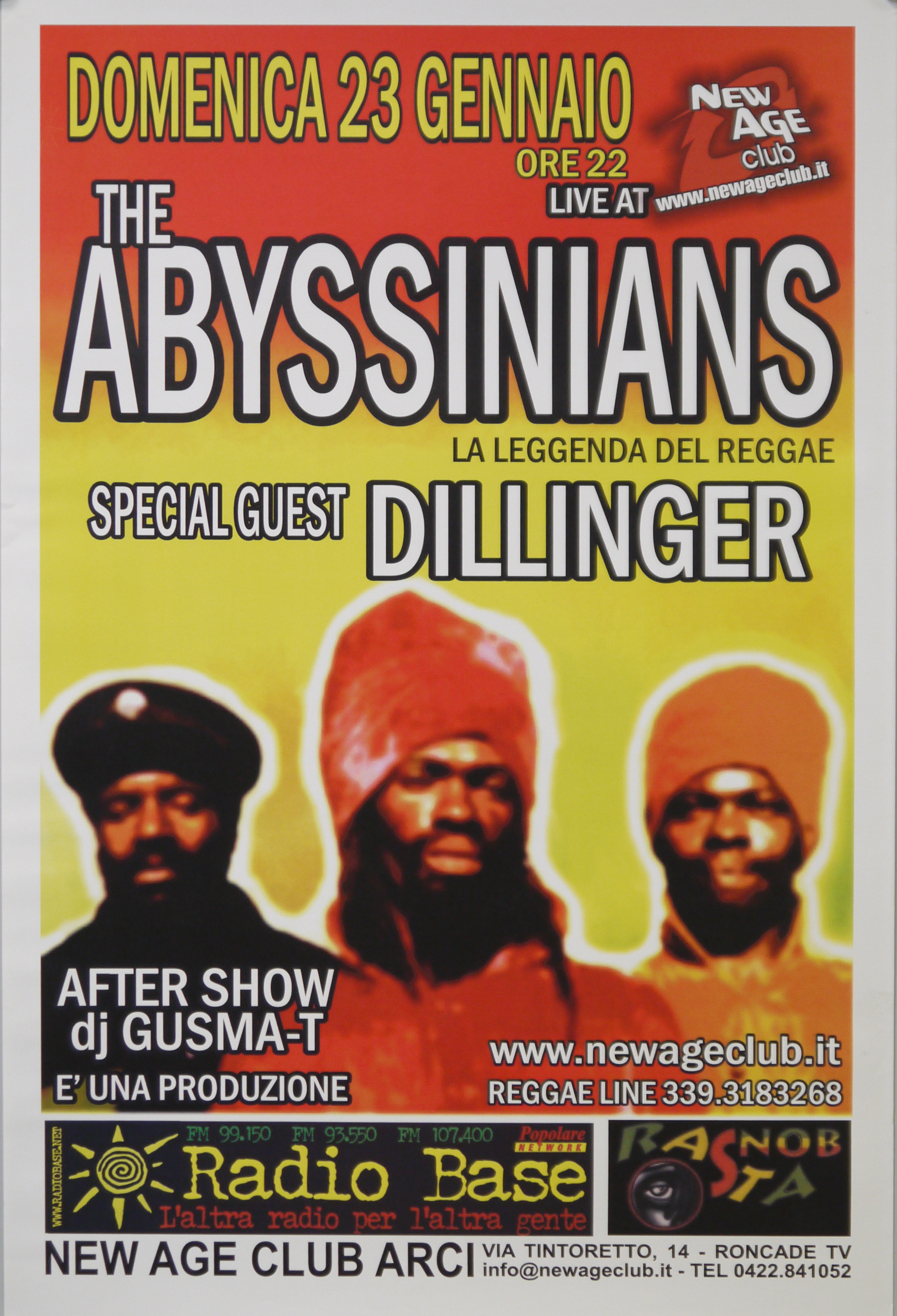 fotografia dei componenti del gruppo musicale The Abyssinians (locandina) - ambito veneto (inizio XXI)