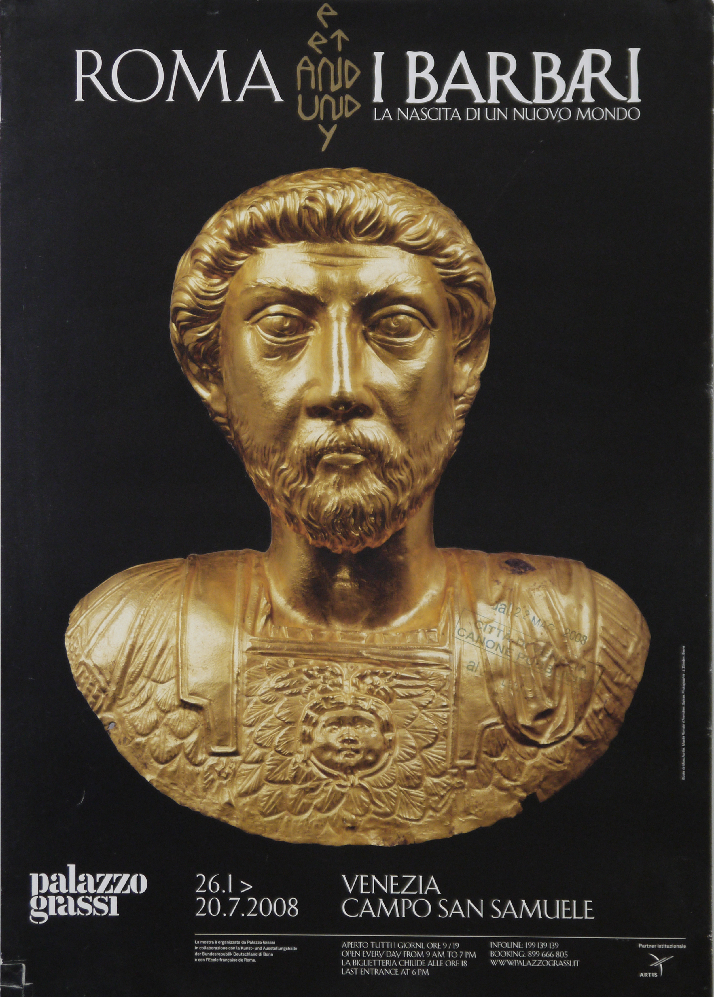 riproduzione fotografica del Busto di Marco Aurelio del Musée Romain d'Avenches, Svizzera (locandina) di Zbinden, Jürg (inizio XXI)