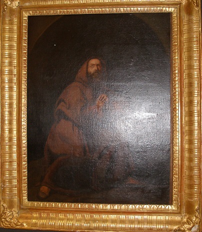 Frate orante, figura maschile (dipinto, opera isolata) di Patini Teofilo (attribuito) (terzo quarto XIX)