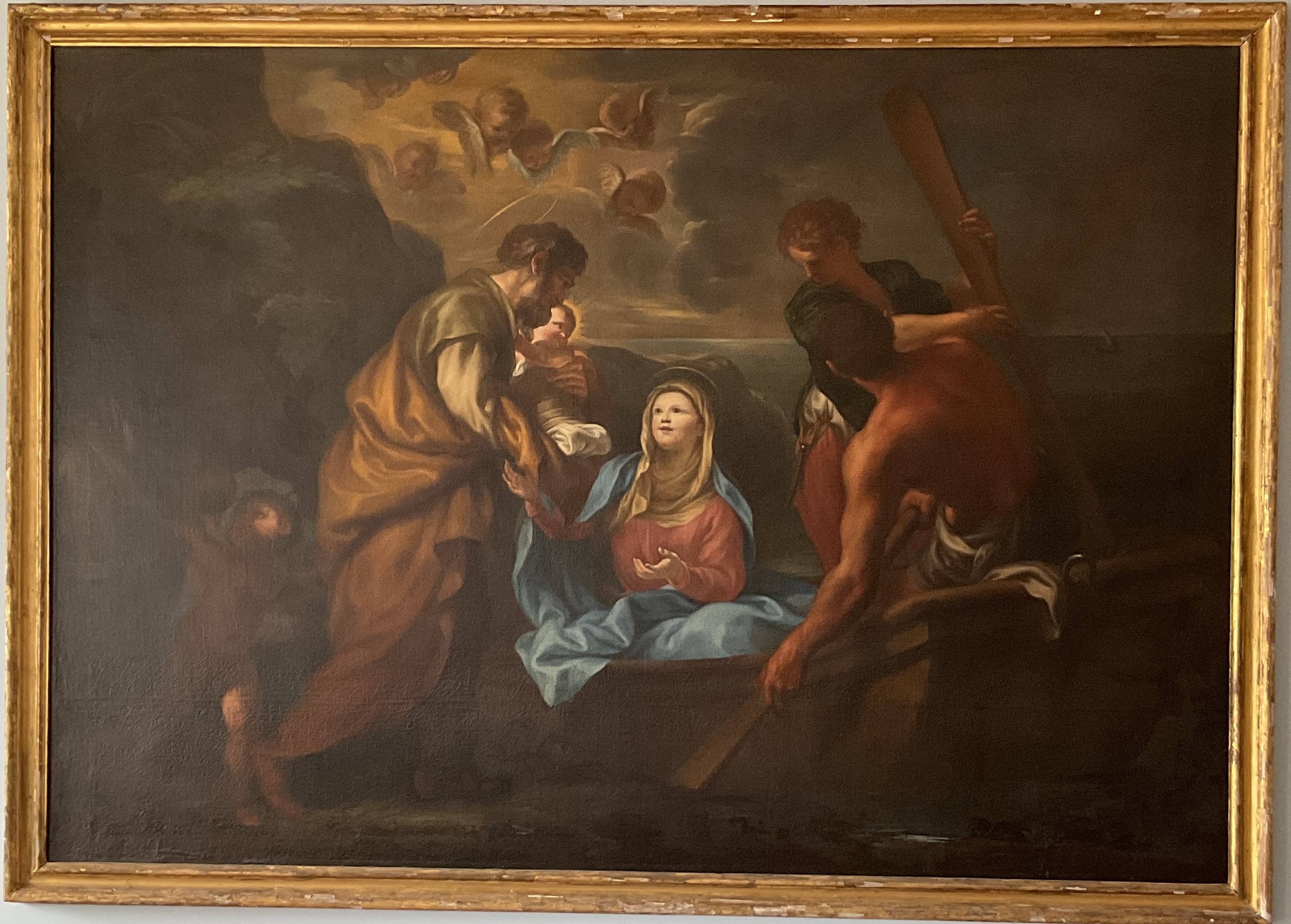 Fuga della Sacra Famiglia in Egitto, Fuga della sacra famiglia in Egitto (dipinto, opera isolata) di Piola Antonio Maria (metà/ fine XVII)