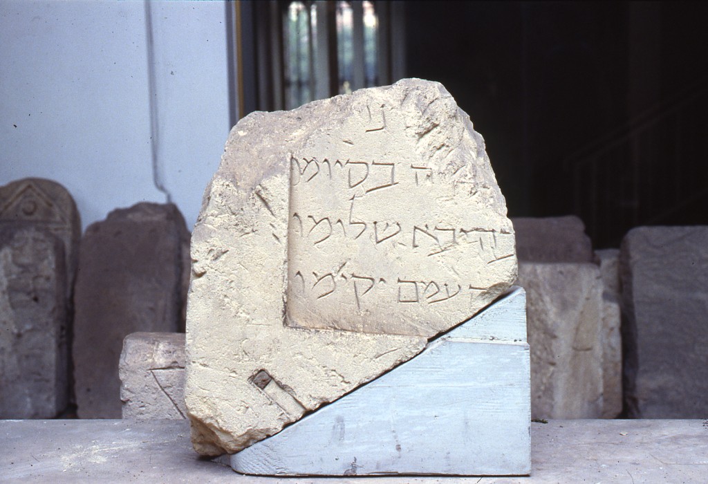 menorà (stele/ funeraria, frammento) - ambito ebraico (VII-VIII)