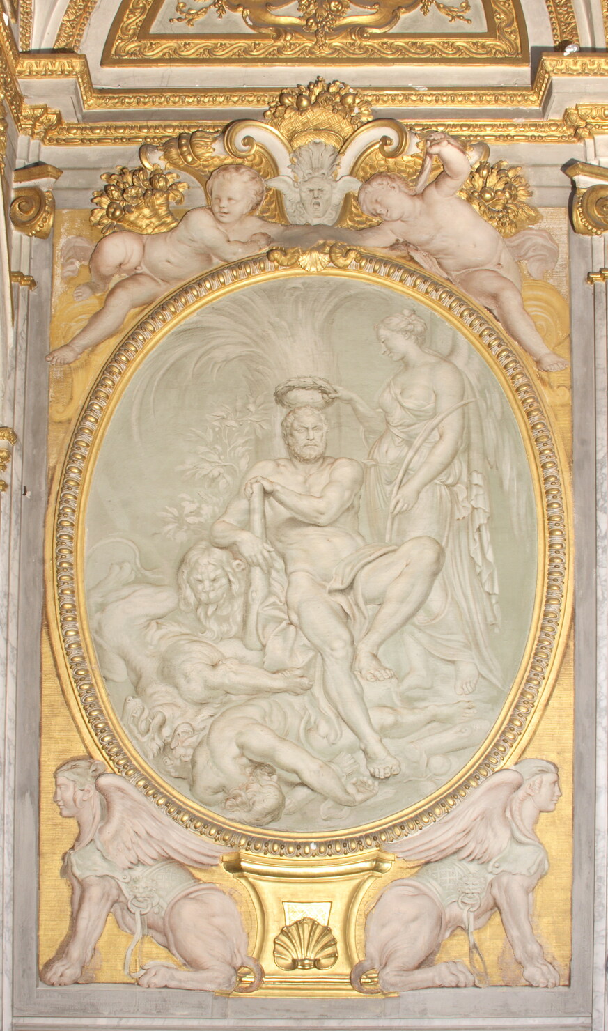 Riposo di Ercole (dipinto, elemento d'insieme) di De Ferrari Lorenzo (secondo quarto XVIII)