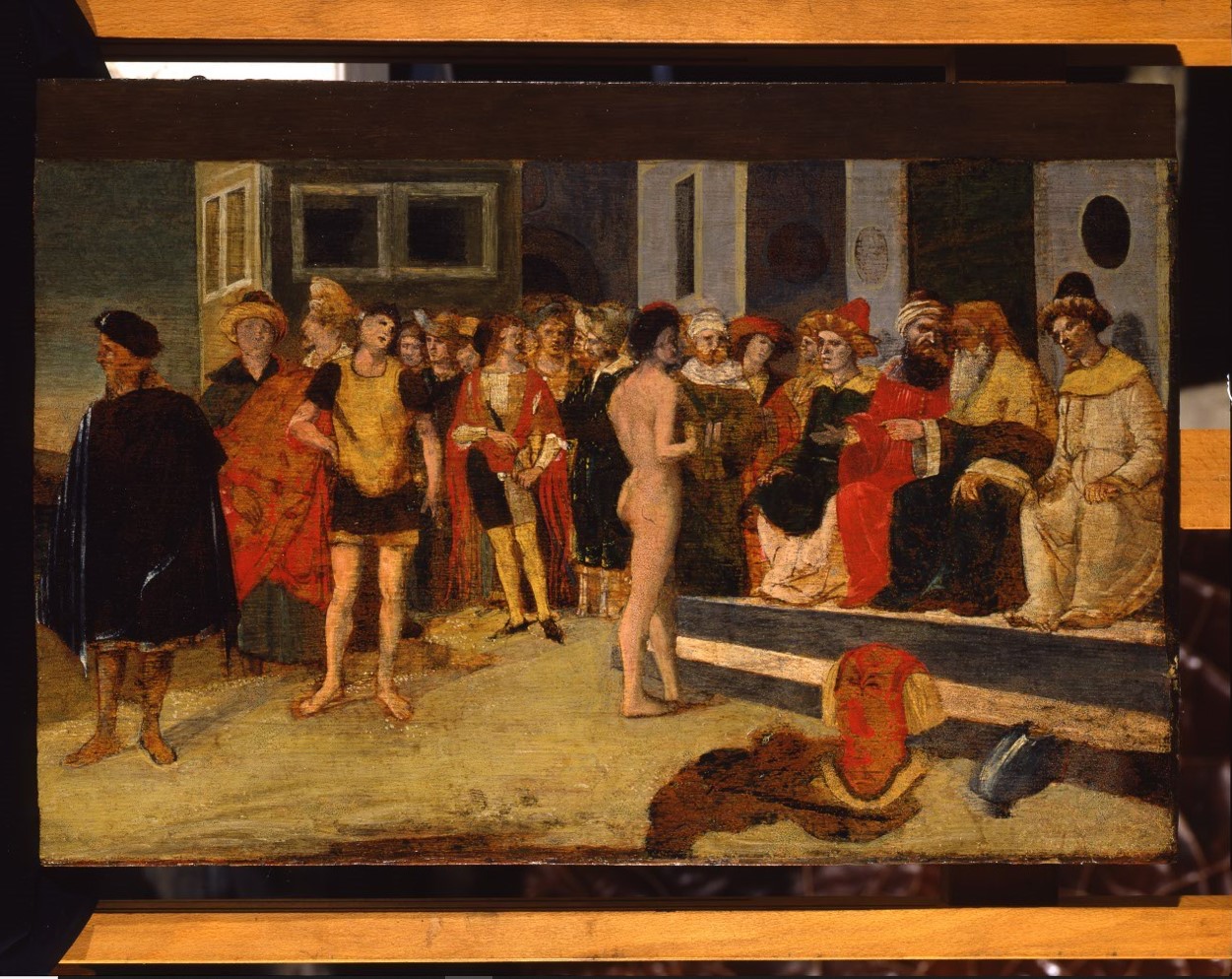 Scena di giudizio (dipinto, opera isolata) di Giolfino Nicola - ambito italiano (fine/ inizio XV-XVI)