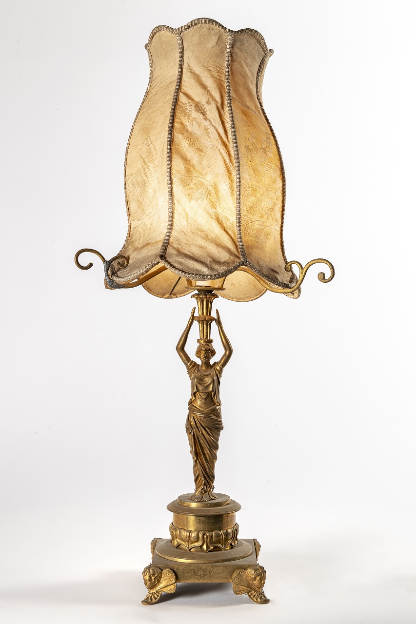 figura femminile panneggiata (candeliere, opera isolata) - produzione ligure (seconda metà XIX)