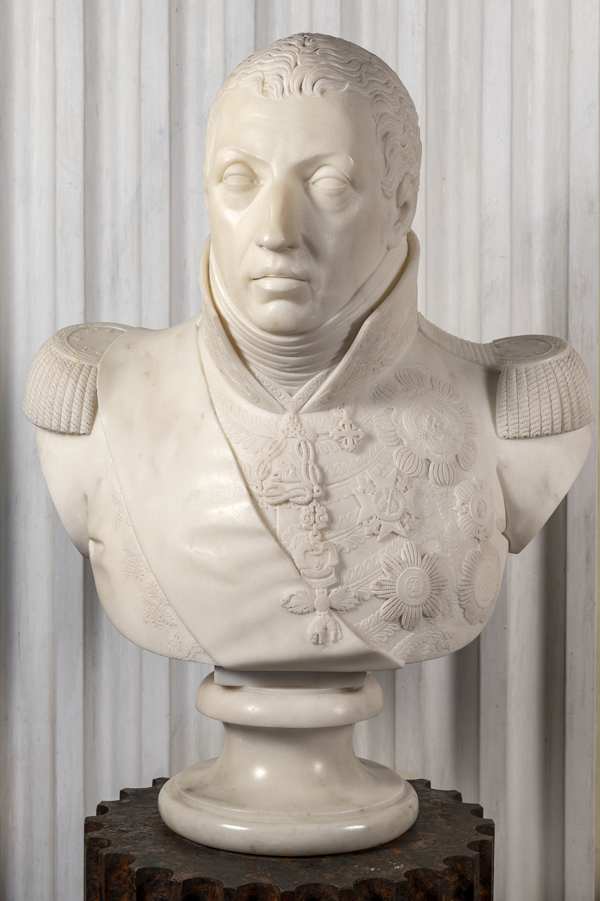 Carlo Felice di Savoia (busto, opera isolata) di Galassi Andrea (prima metà XIX)