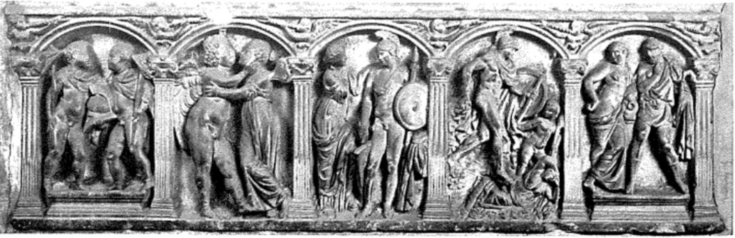 Marte e Venere, Marte e Rhea Silvia, Eros e Psyche (sarcofago/ fronte) (inizio SECOLI/ III)