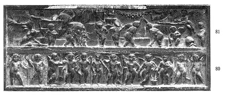 eroti atteggiati a divinità o eroi (sarcofago/ fronte) (SECOLI/ II)